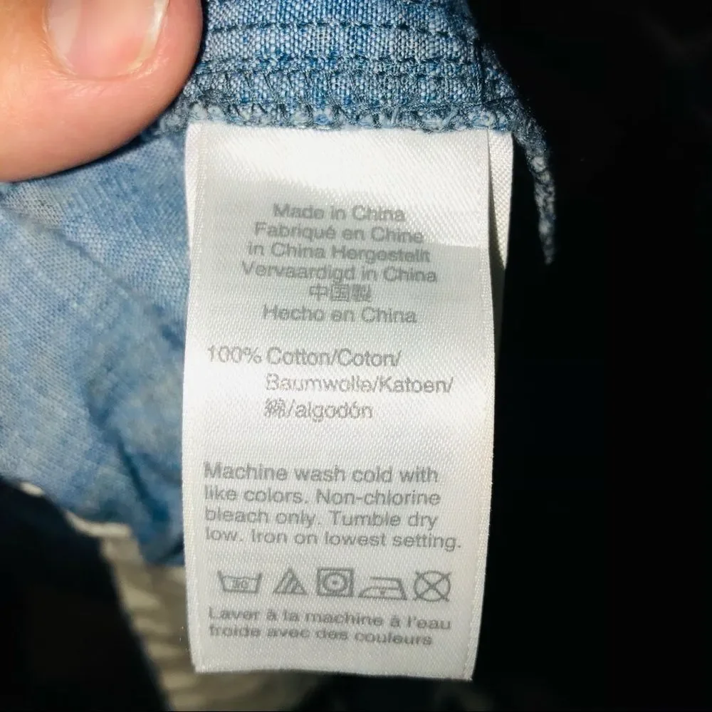 J. Crew printed cotton shorts chambray size xl